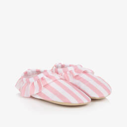 Girls Pink & White Striped Aqua Shoes (UPF50+)