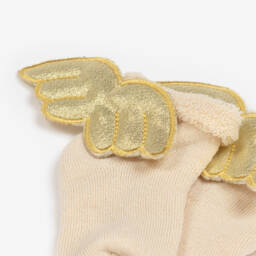 Meia Pata-Gold Angel Wing Baby Socks | Childrensalon