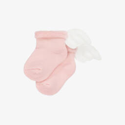 Meia Pata-Pink Angel Wing Baby Socks | Childrensalon