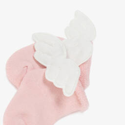 Meia Pata-Pink Angel Wing Baby Socks | Childrensalon