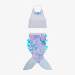 Meri Meri-Girls Blue Mermaid Costume | Childrensalon