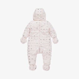 Michael Kors Kids-Baby Girls Pink Monogram Snowsuit | Childrensalon