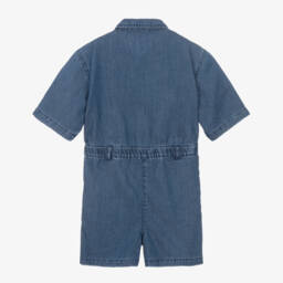 Michael Kors Kids-Girls Blue Denim Playsuit | Childrensalon