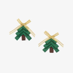 Milledeux-Girls Festive Tree Hair Clips (2 Pack) | Childrensalon