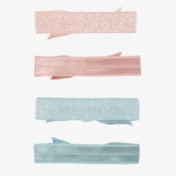 Milledeux-Girls Pink & Blue Hair Elastics (4 Pack) | Childrensalon