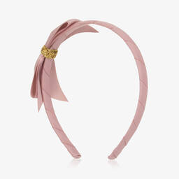 Milledeux-طوق شعر بفيونكة لون زهري للبنات | Childrensalon