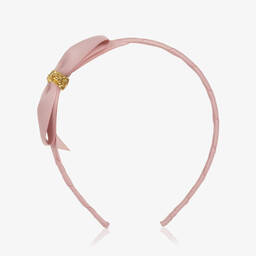 Milledeux-طوق شعر بفيونكة لون زهري للبنات | Childrensalon