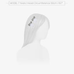 Milledeux-مشبك شعر شكل شبح لون أبيض وفضي للبنات (عدد 2) | Childrensalon