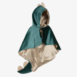 Mimi & Lula-كيب مخمل شكل ديناصور لون أخضر للبنات | Childrensalon