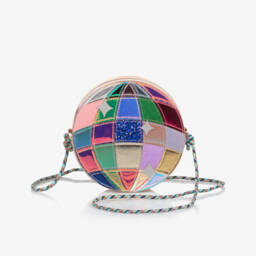 Billieblush-Girls Glittery Peach Pink Tulle & Velour Dress | Childrensalon