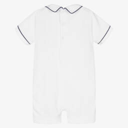 Mini-la-Mode-Baby Boys White Pima Cotton Shortie | Childrensalon