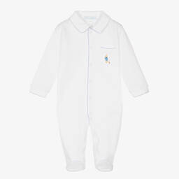 Boys White Peter Rabbit & Co Babygrow