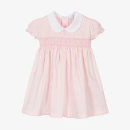 Mini-la-Mode-Girls Pink Pima Cotton Smocked Dress | Childrensalon