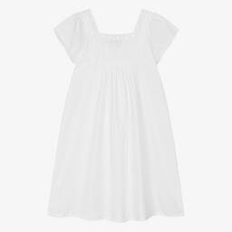 Mini Lunn-Girls White Cotton Nightdress | Childrensalon