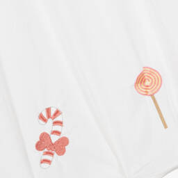 Mini Lunn-قميص نوم قطن لون أبيض للبنات | Childrensalon