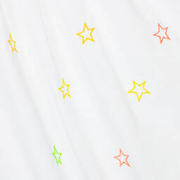 Mini Lunn-Girls White Embroidered Star Cotton Nightdress | Childrensalon