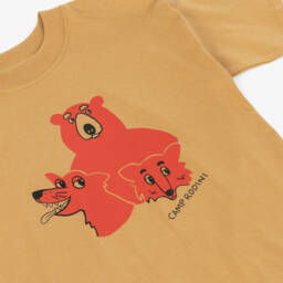 Mini Rodini-Beige Organic Cotton Animal Camp T-Shirt | Childrensalon
