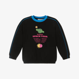Boys Black Organic Cotton Space Tour Sweatshirt