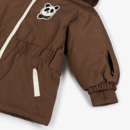 Mini Rodini-Brown Waterproof Ski Jacket | Childrensalon