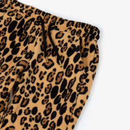 Mini Rodini-بنطلون رياضي فليس بنقشة الفهد لون بني للبنات | Childrensalon