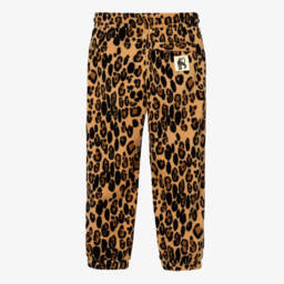 Mini Rodini-بنطلون رياضي فليس بنقشة الفهد لون بني للبنات | Childrensalon