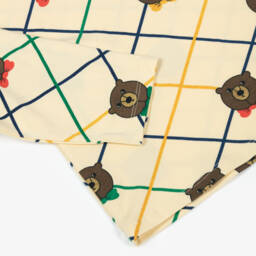 Mini Rodini-Girls Dark Ivory Cotton Bear Print Top | Childrensalon