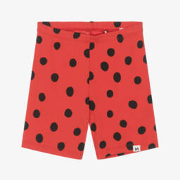 Mini Rodini-Girls Red Dots Organic Cotton Shorts | Childrensalon
