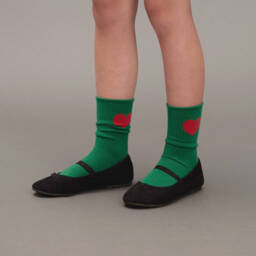 Mini Rodini-جوارب قطن لون أبيض وبني وأخضر (عدد 3) | Childrensalon