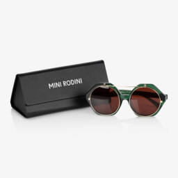 Mini Rodini-Green Flip-Up Tinted Sunglasses | Childrensalon