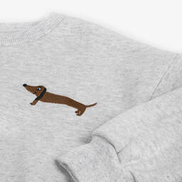 Mini Rodini-سويتشيرت قطن عضوي لون رمادي مارل | Childrensalon