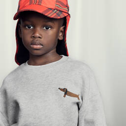 Mini Rodini-سويتشيرت قطن عضوي لون رمادي مارل | Childrensalon