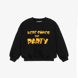 Here Comes the Party Organic Cotton Sweatshirt in Black