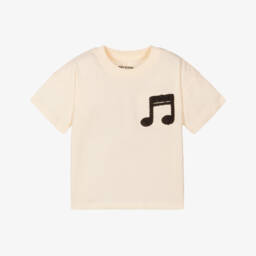 Ivory Organic Cotton Music Note T-Shirt