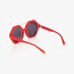 Mini Rodini-نظارات شمسية فليب اب لون أحمر | Childrensalon