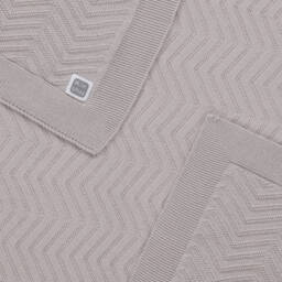 Minutus-بطانية قطن محبوك لون رمادي للرضع (90 سم) | Childrensalon