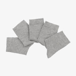 Minymo-Grey Cotton Socks (5 Pack) | Childrensalon