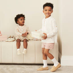 Minymo-White Cotton Socks (5 Pack) | Childrensalon