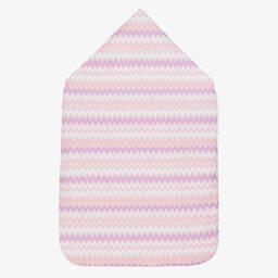 Missoni-Baby Girls Pink Cotton Zigzag Nest (77cm) | Childrensalon