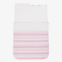Missoni-Baby Girls Pink Cotton Zigzag Nest (77cm) | Childrensalon
