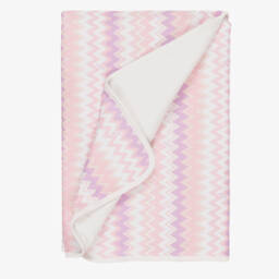 Baby Girls Pink Zigzag Padded Blanket (80cm)