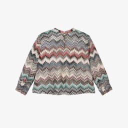 Missoni-بلوزة محبوكة بتصميم زيغ زاغ متعددة الألوان للبنات | Childrensalon