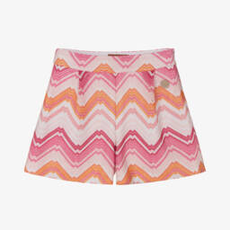 Missoni Girls Pink Orange Zigzag Shorts Childrensalon