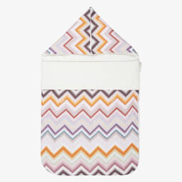 Girls Pink Zigzag Print Baby Nest (78cm)