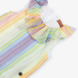 Missoni-Girls Rainbow Print Cotton & Silk Top | Childrensalon