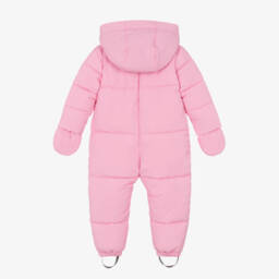 Mitty James-Baby Girls Pink Puffer Snowsuit | Childrensalon