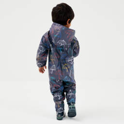 Mitty James-Blue Hooded Waterproof Umbrella Rainsuit | Childrensalon