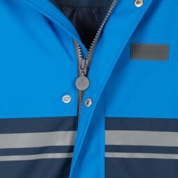 Mitty James-Blue Waterproof Raincoat & Salopettes | Childrensalon