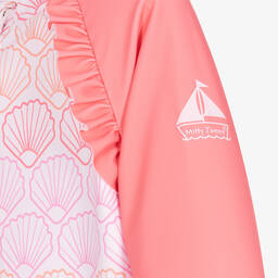 Mitty James-بدلة سباحة واقية من الشمس لون زهري للبنات (UPF 50+) | Childrensalon