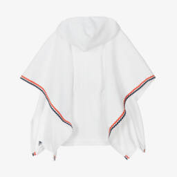 Mitty James-Girls White Hooded Towelling Poncho | Childrensalon
