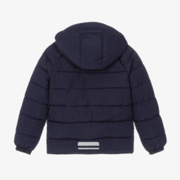 Mitty James-Navy Blue Showerproof Puffer Coat | Childrensalon